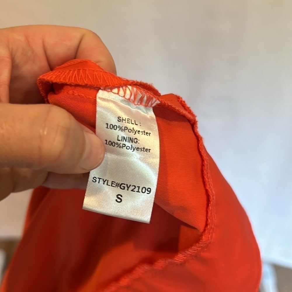 Do + Be Boutique Orange Ruffle Sleeve Dress - Picture 6 of 6